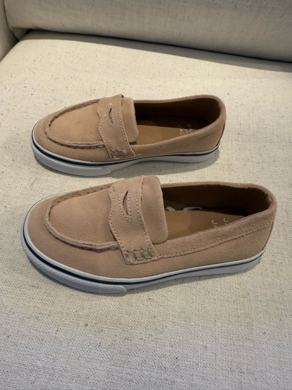 Janie and Jack Suede Penny Loafers boys Size 11 - Picture 3 of 5
